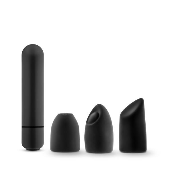 Rose Euphoria Bullet Vibrator With Tips Black