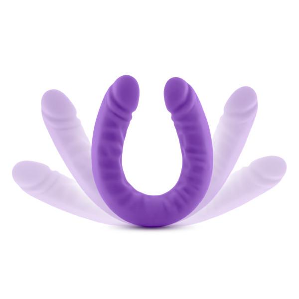 Ruse 18 inches Silicone Slim Double Dong Purple Image 4