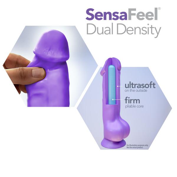 Neo Dual Density Dildo 11 In. Neon Purple Image 2