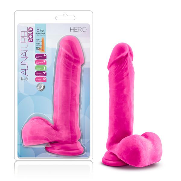 Au Naturel Bold Hero 8 Inches Dildo Pink Sex Toy Product