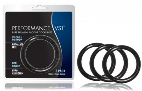 Performance VS1 Pure Premium Silicone Cockrings Black Sex Toy Product