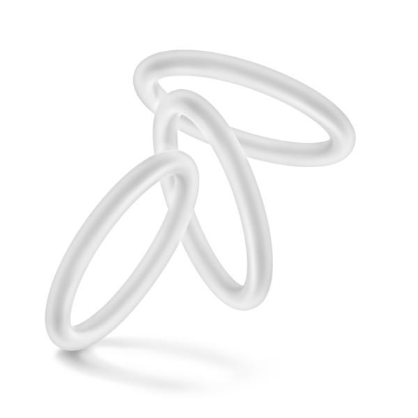 Performance VS3 Pure Premium Silicone Cockrings Large White Image 4