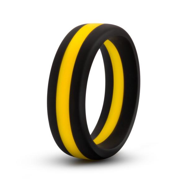 Performance Silicone Go Pro Cock Ring Black Gold Sex Toy Product