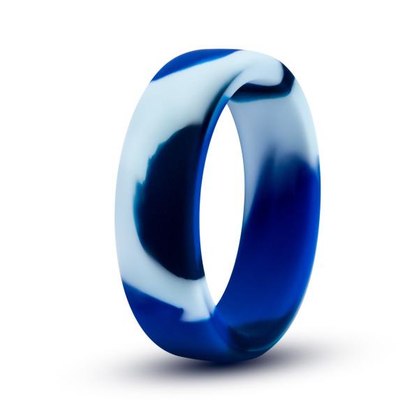 Performance Silicone Camo Cock Ring Blue Camoflauge Image 2
