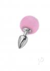 Iris Medium Silver Plug with Pink Pom Pom Sex Toy Product