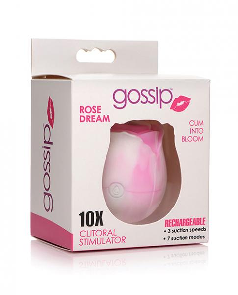 Gossip Rose 10x Silicone Clit Suction Stimulator Magenta Sex Toy Product