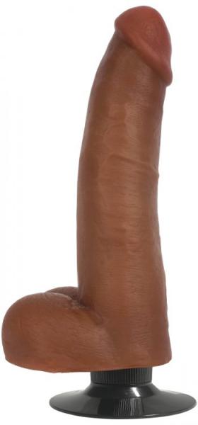 Jock Bareskin 8in Vibrating Latte Dildo W/ Balls Sex Toy Product