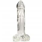 Pleasure Crystals 7.1 In Glass Dildo W/ Balls Sex Toy Product