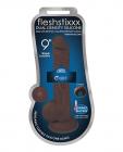 Fleshstixxx 9in Silicone Dildo W/ Balls Chocolate Image 3