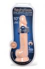 Fleshstixxx 10in Silicone Dildo W/ Balls Vanilla Sex Toy Product
