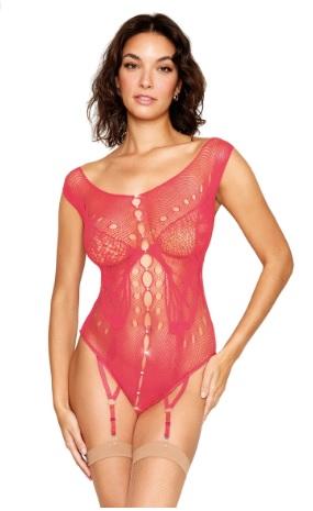 Seamless Butterfly Garter Teddy Watermelon O/s Image 1