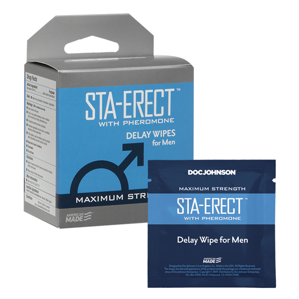 Sta-Erect Delay Wipes with Pheromone 10 Pack Sex Toy Product
