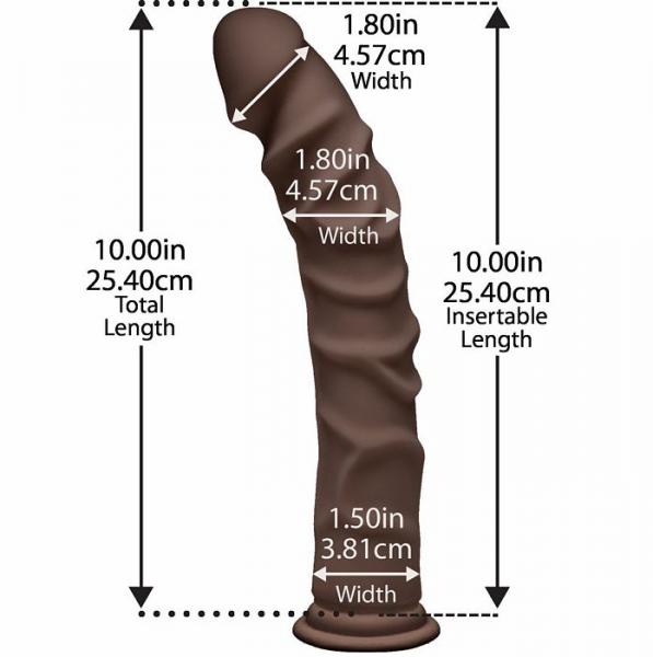 D Ragin D 10 inches Chocolate Ultraskyn Brown Dildo Sex Toy Product