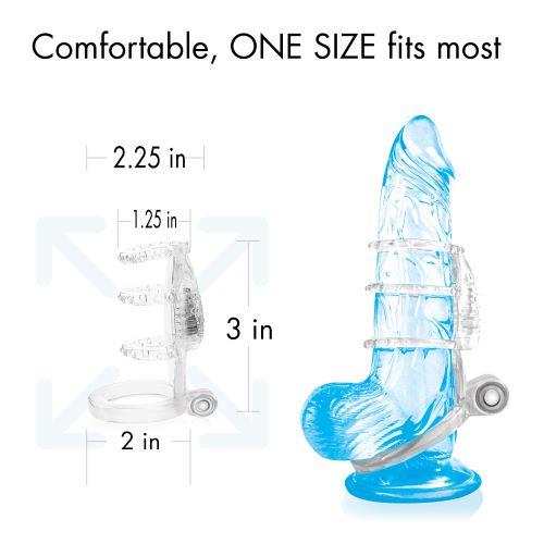 Doctor Love Zinger Dual Vibrating Sleeve Clear Sex Toy Product