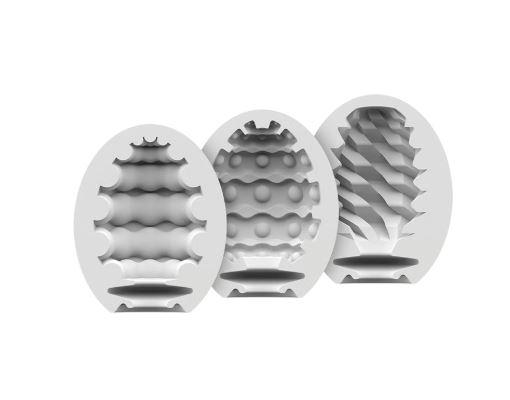 Satisfyer Masturbator Egg 3pk Riff/bubb, alternate view