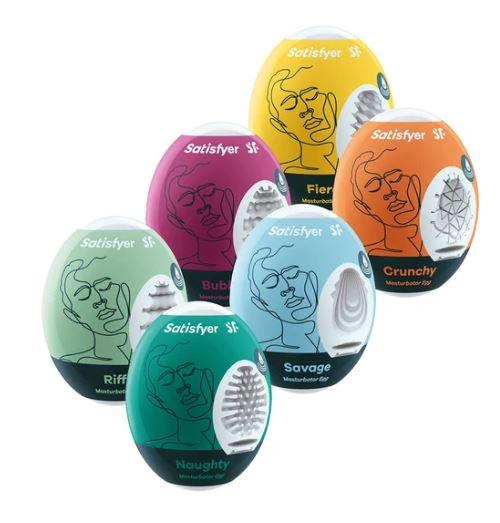 Satisfyer Masturbator Egg 6pk Set, alternate view