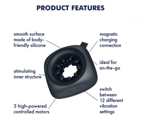 Satisfyer Ring Stroker - Black, alternate view