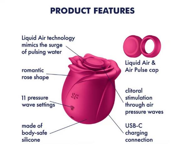 Satisfyer Pro 2 Classic Blossom Red, alternate view 3