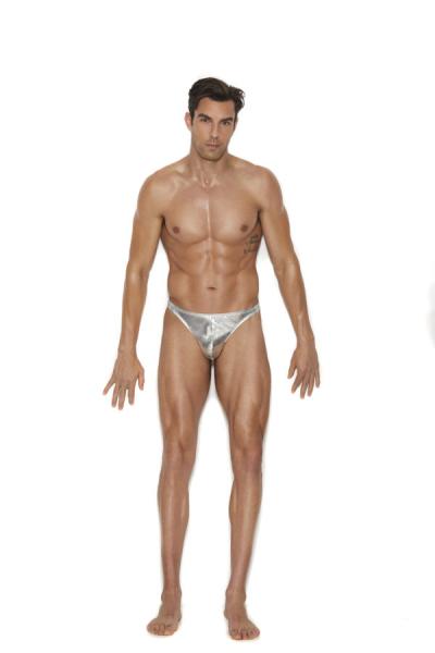 Silver Lame Thong L/xl Sex Toy Product