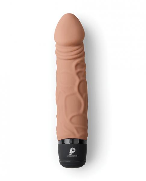 Powercocks 6.5in Vibrator Mocha Sex Toy Product