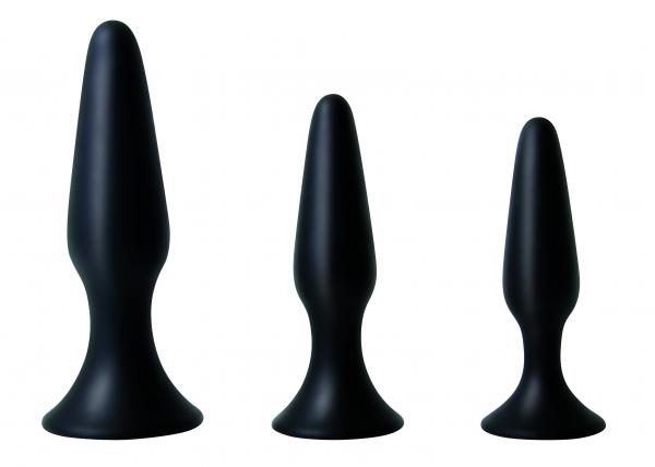 Booty Boot Camp Training Kit 3 Butt Plugs Black Sex Toy Product