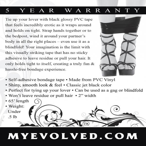 Evolved Bondage Tape Black 65 Ft Sex Toy Product