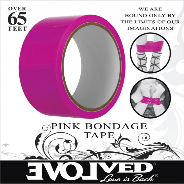 Evolved Bondage Tape Pink 65 Ft Sex Toy Product