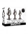 Evolved Gem Black Anal Plug Set Sex Toy Product