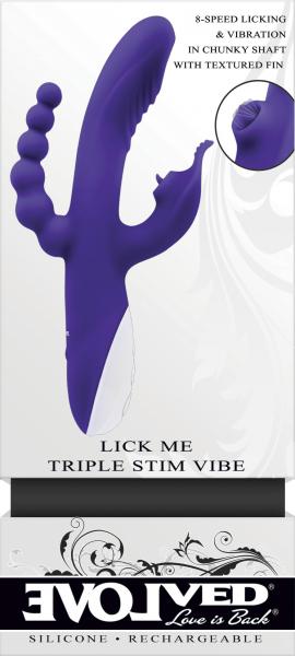 Evolved Lick Me Triple Stim Vibe Sex Toy Product