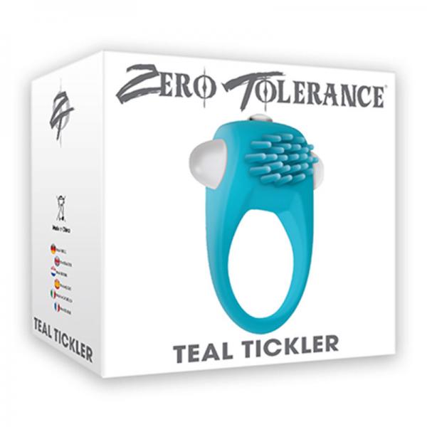 The Teal Tickler Vibrating Cock Ring Sex Toy Product