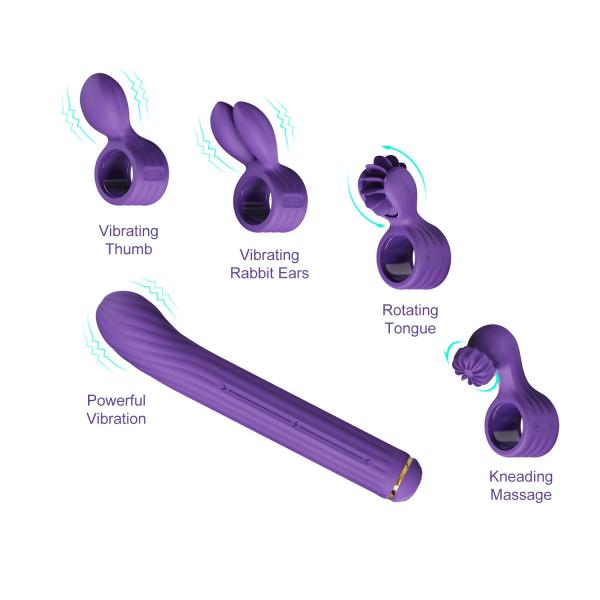 Magic Stick S1 Plus Multi Functioning Vibe Purple (net) Sex Toy Product