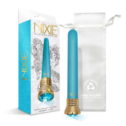 Nixie Jewel Satin Classic Vibe Aquamarine Sex Toy Product