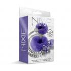 Nixie Metal Plug & Furry Cuff Set Purple Metallic Sex Toy Product