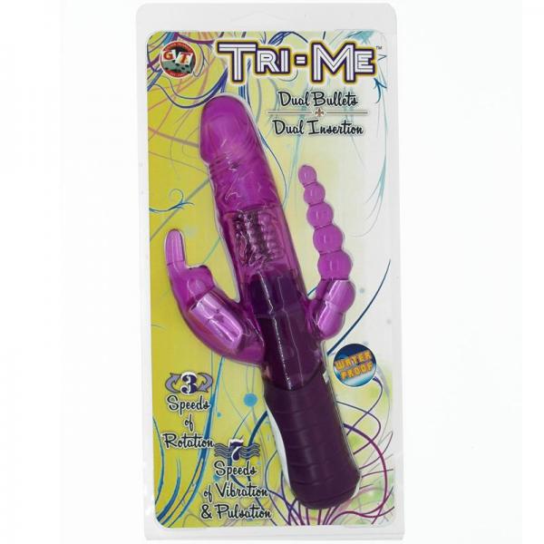 Tri Me Triple Stimulation Vibrator - Purple	 Sex Toy Product