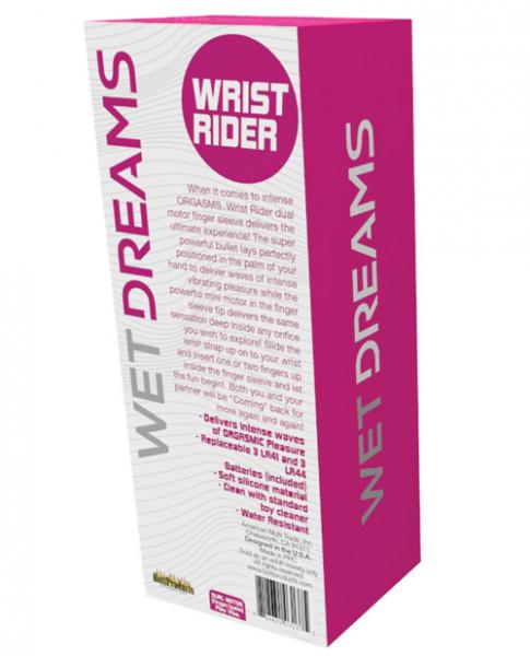 Wet Dreams Wrist Rider Finger Sleeve Vibrator Pink Image 3