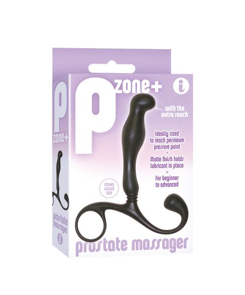 P Zone Prostate Massager with Extra Reach Black  Sex Toy Product