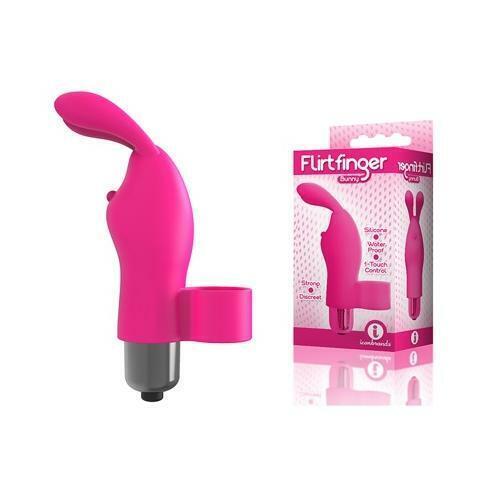 9's Flirt Bunny Finger Vibe Pink Sex Toy Product