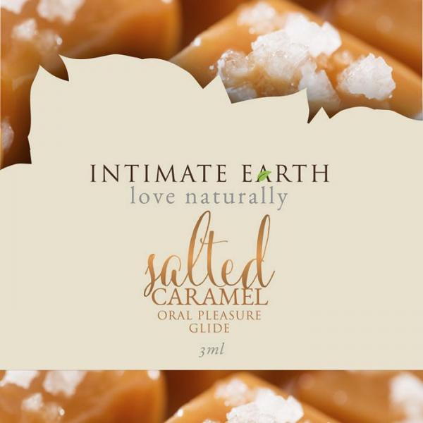 Intimate Earth Salted Caramel Flavored Glide Foil Pack .10oz Sex Toy Product