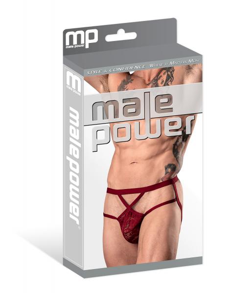 Lucifer Strappy Jock Burgundy L/xl Sex Toy Product