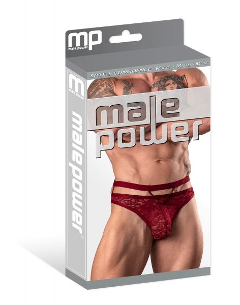 Lucifer Cutout Thong Burgundy S/m Sex Toy Product