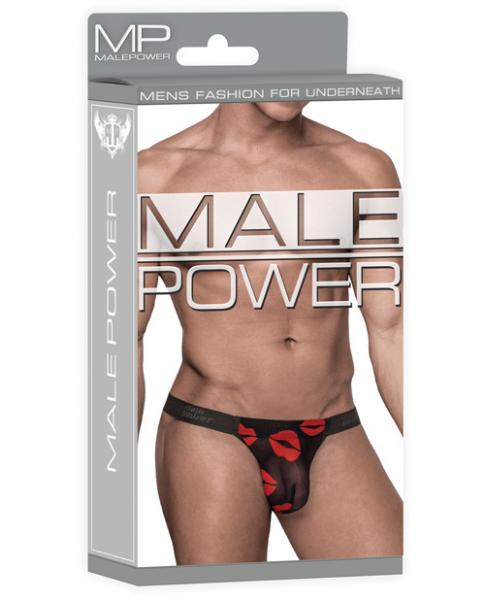 Male Power Kiss Me Micro Thong V Sheer Lips S/m, alternate view 5