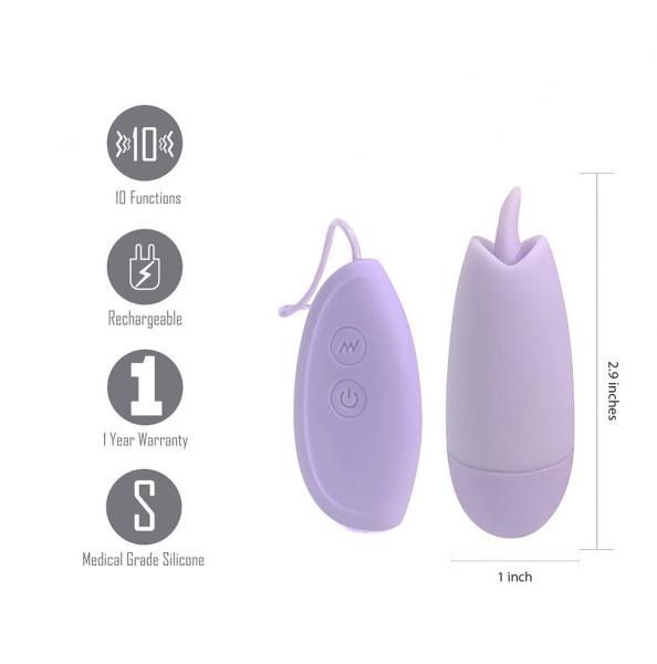 Ellie Super Charged Tongue Action Wire Egg Light Purple Sex Toy Product