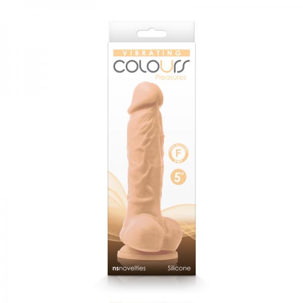 Colours Pleasures Vibrating 5 Dildo White "