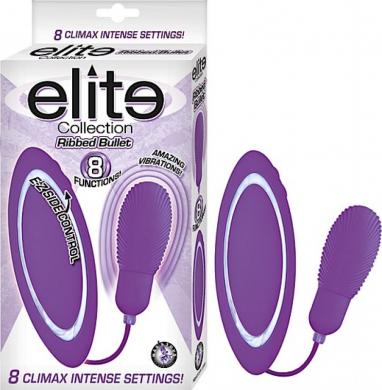 Elite Collection Ribbed Bullet Purple Sex Toy Product