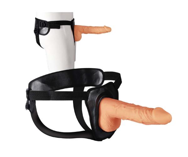 Erection Assistant Hollow Strap-on 9.5in White Sex Toy Product
