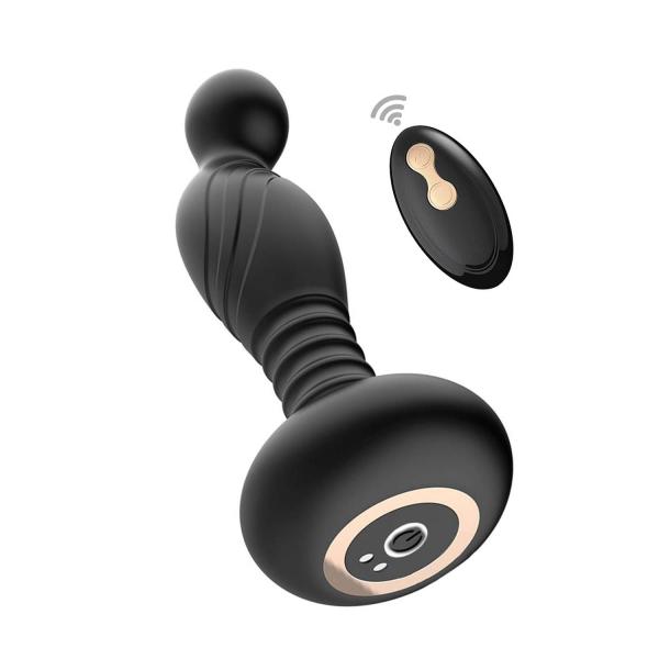 Ass-sation Remote Vibrating P-spot Plug Black Sex Toy Product