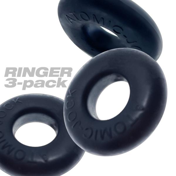 Ringer 3 Pk Cockring Night (net) Sex Toy Product