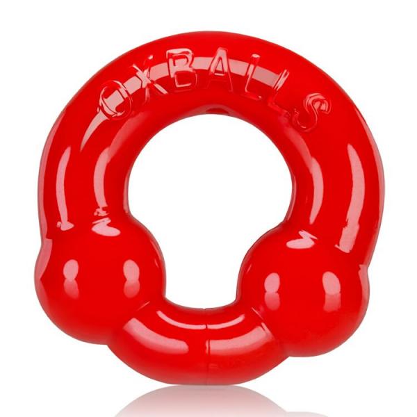 Oxballs Ultraballs Cock Ring Silver & Red Set Sex Toy Product