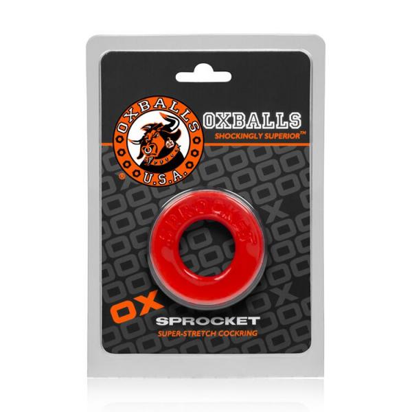 Sprocket Cockring Atomic Jock Tpr Red (net) Sex Toy Product