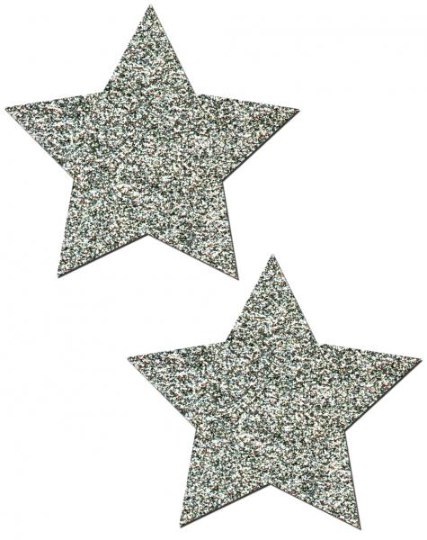 Rockstar Silver Glitter Star Pasties